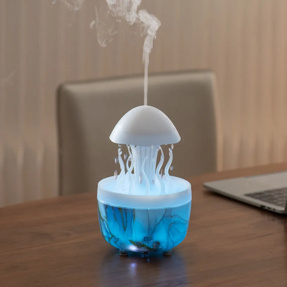 Super Rotating Water Drop Aroma Diffuser Household Colorful Night Lamp