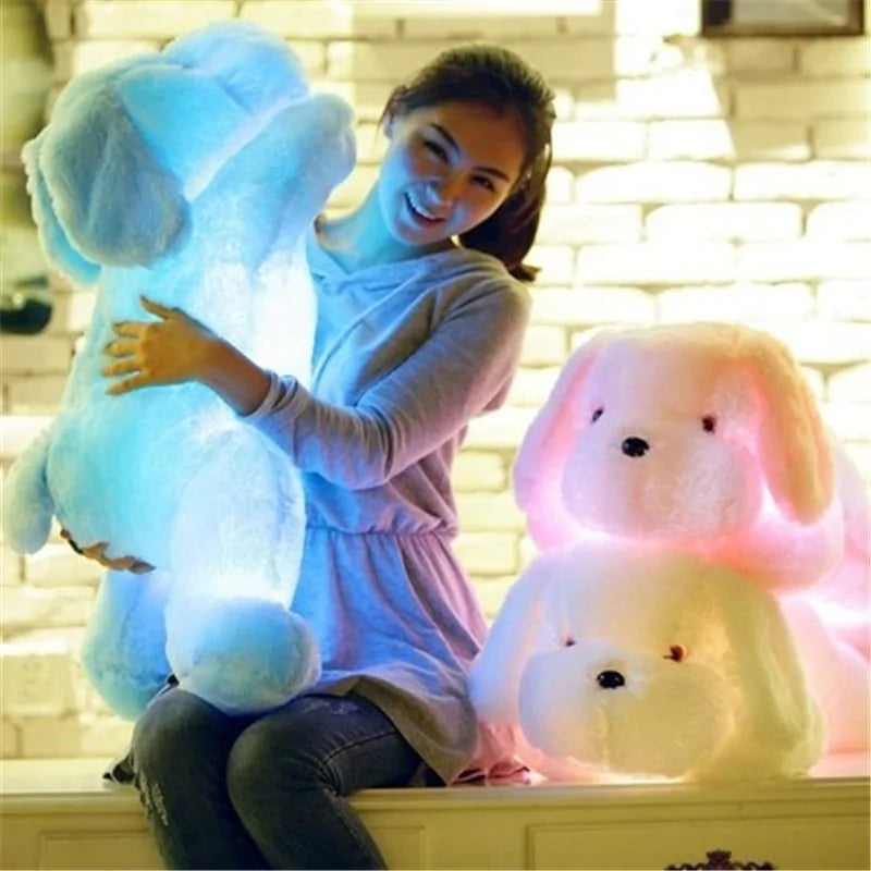 Super Plush Doll Luminous Dog 3 color LED