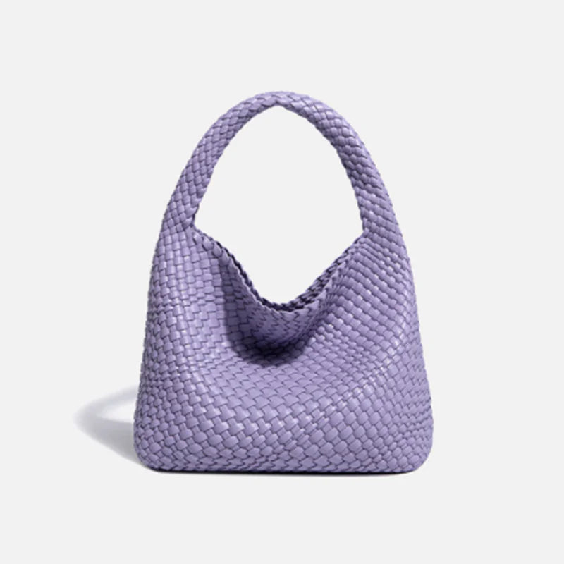 Hand-woven Bucket Soft Leather Bag for Women