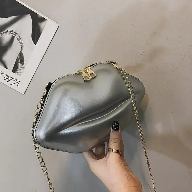 Super Mini Bags for Women 2023 New Fashion All-match Women&#39;s Shoulder Bag PU Solid Color Zipper Crossbody Patent Leather Lip Chain Bag