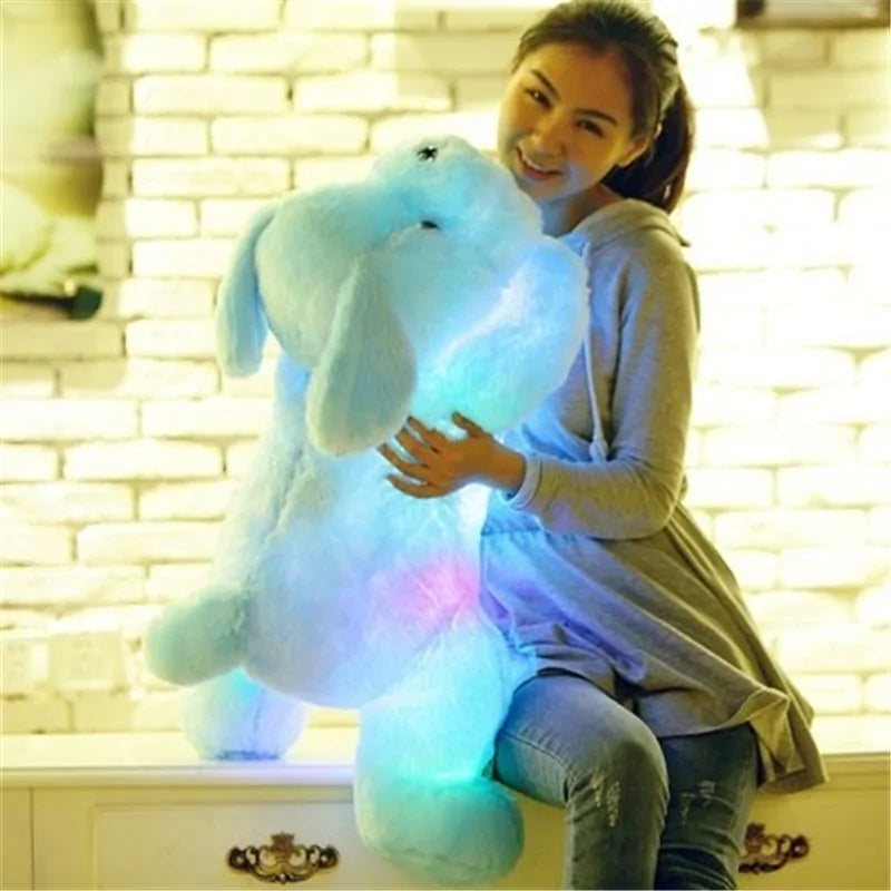 Super Plush Doll Luminous Dog 3 color LED